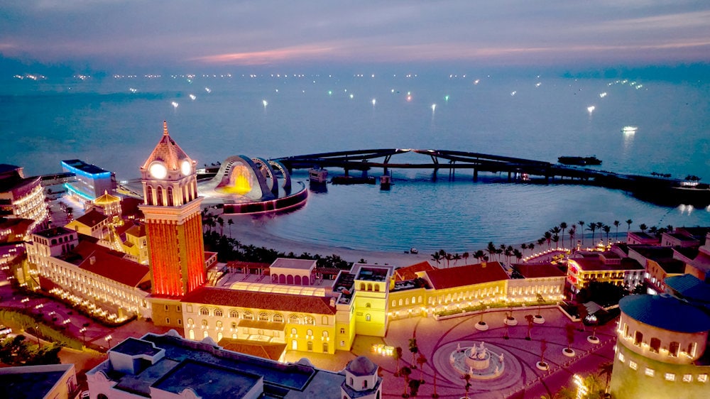 Sunset Town transforms Phu Quoc's southern coast into a vibrant entertainment hub with its iconic Kiss Bridge 